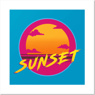 Sunset Dusk Posters and Art